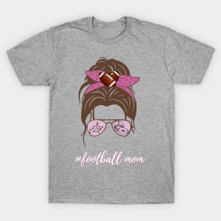 Pink Football Mom T-Shirt